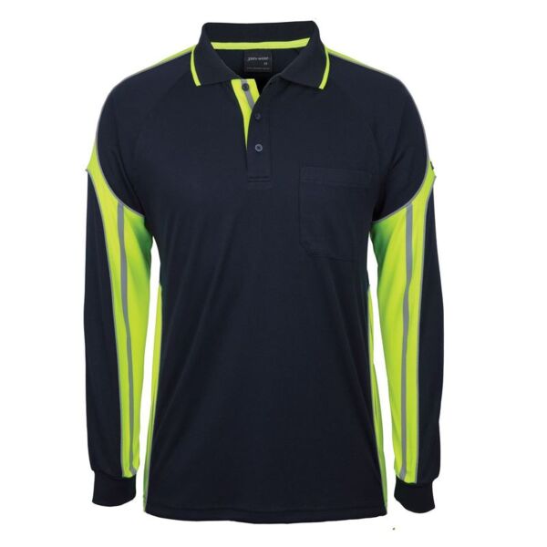 Mens Street Panel Long Sleeve Polo Thumbnail